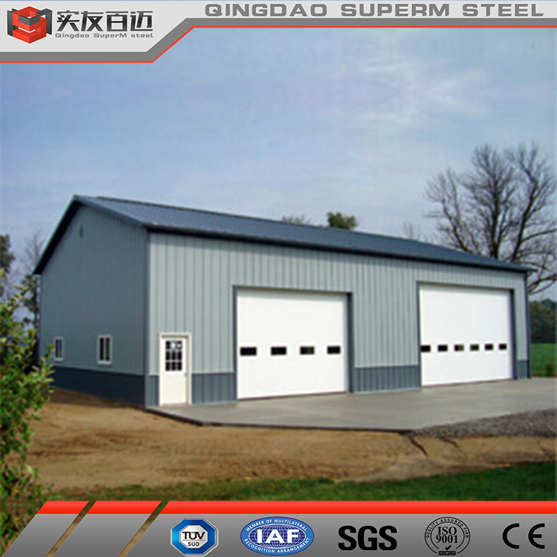 Prefabricated Warehouse Design Prefab Steel Structure Metal Building Kits Car Garage
