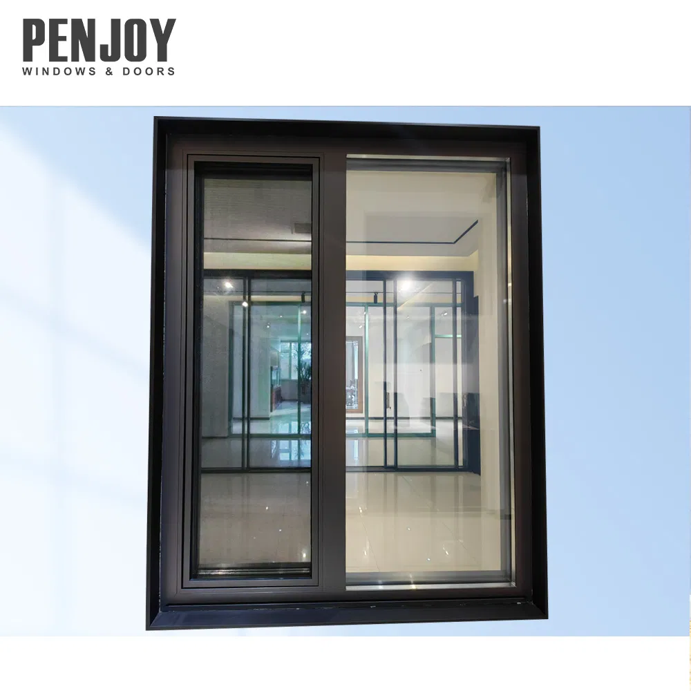 Penjoy Canada Standard Thermal Break Aluminum Window Double Pane Glaze Windows