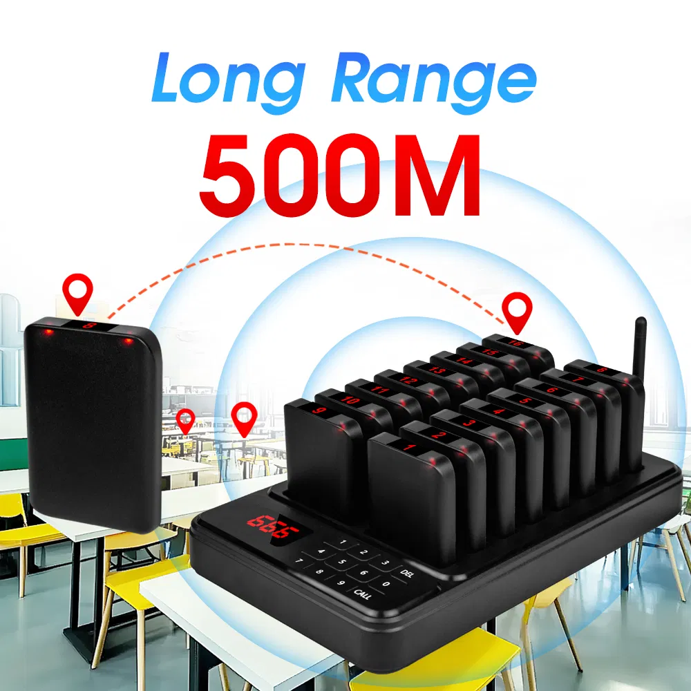 Wireless Restaurant Paging System Waterproof Buzzers for Food Truck Fast-Casual