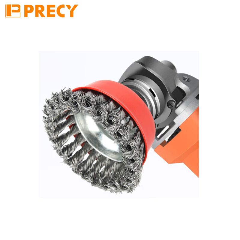 Cup Brush M14 - Twisted Steel Wire - Coarse Scouring of The Metal