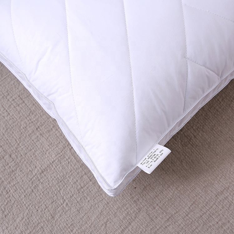China Manufacturer Wholesale Custom Pattern Quilted Standard Size 5cm Wall Gusset Hilton Hotel / Home Polyester Hollow Fiber Bed Sleeping Neck Pillow Insert