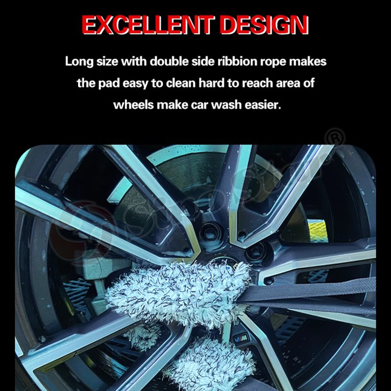 Wholesale Hot Sale Microfiber Rim Cleaning Tape Premium Car Cleaning Tool