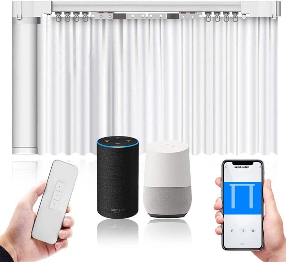 Tuya Smart Curtain and Track Hotel Home Mobile APP Control Automatic Curtain System WiFi Electric Curtain Motor