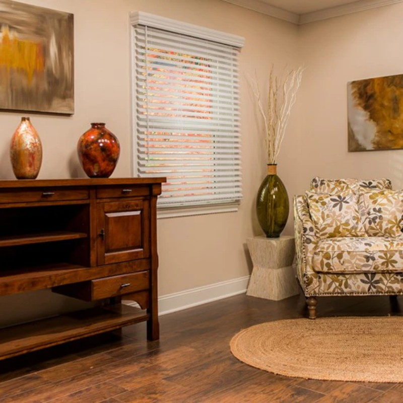 Chinese Faux Wood Cordless Vinyl Shades Blinds