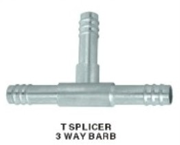Barbed Tee Fitting 5/16" Stainless Steel Equal