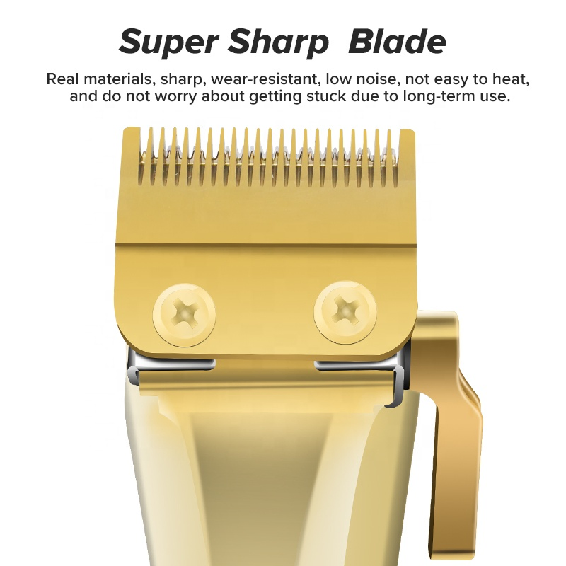 Premium Custom Gold Cordless Hair Clipper for Barbershop Use