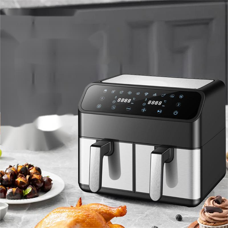 Effortless Multifunctional Precision Rapid Crisp Large Capacity Dual Basket Air Fryer Perfect for Kitchen Multiple Cooking Methods