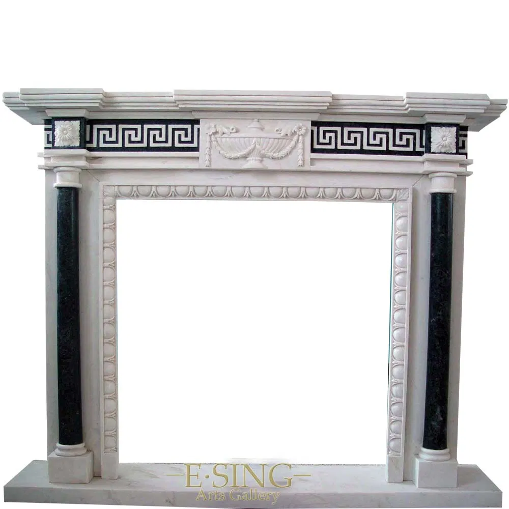 Indoor Mix Color Marble Fireplace Mantel for Decoration