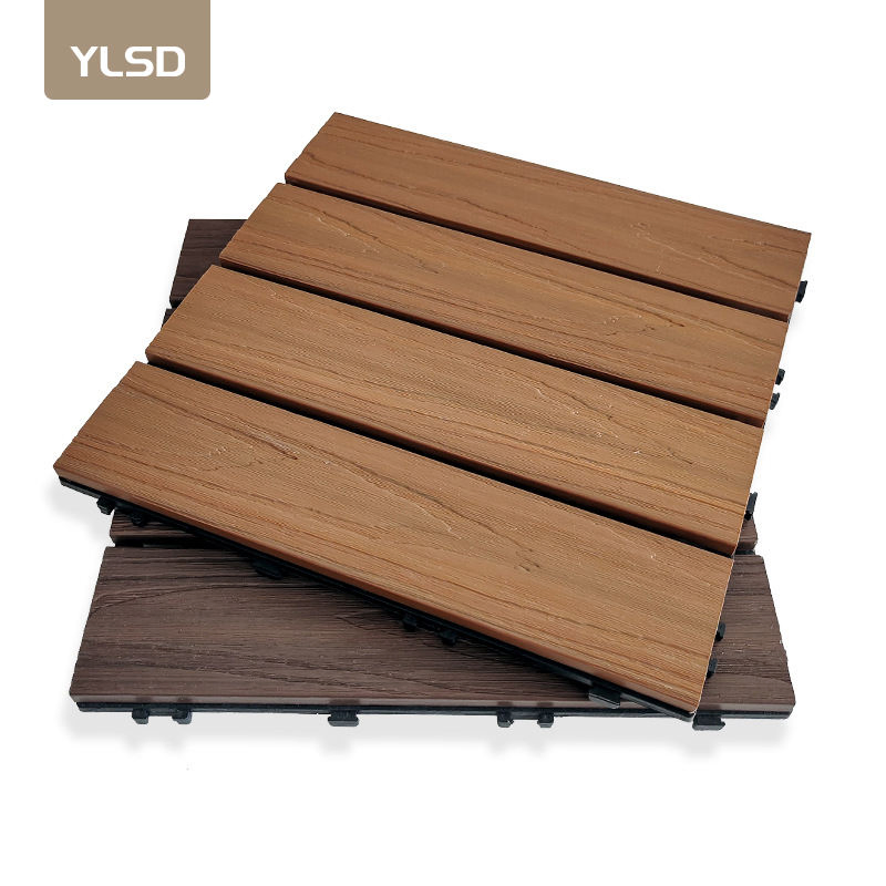 DIY Wood Plastic Composite Floor Patio Garden Swimming Pool Balcony Piso Walkway Tiles WPC Board Interlocking Deck Tiles