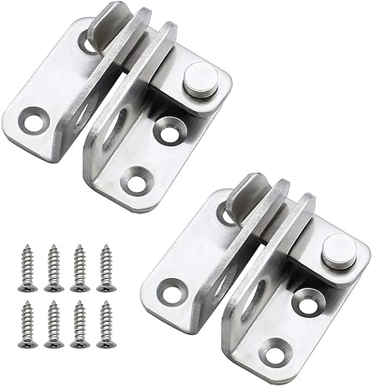 Oval Fixing Door Buckle Catch Sliding Latch Bolt Anti Theft Protection Padlock