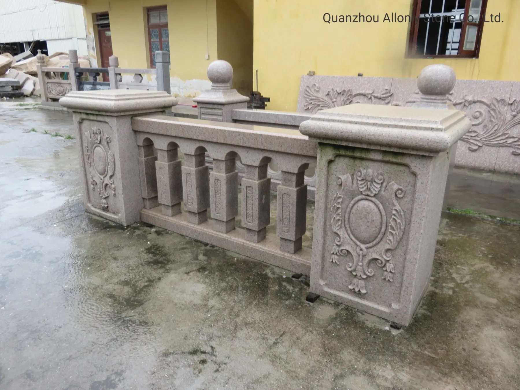 Stone Railing Baluster Granite Handrail and Stair Balustrade Design