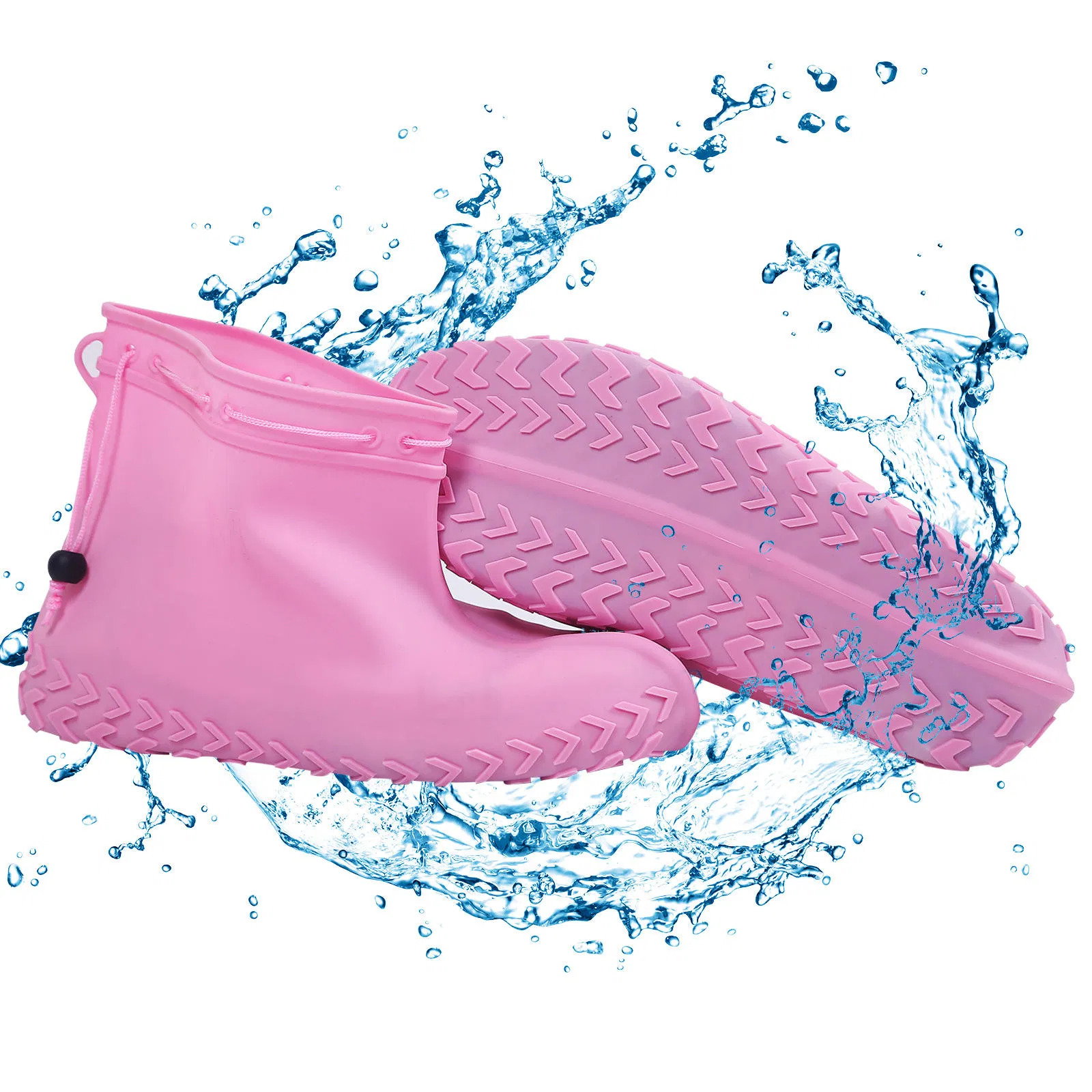Newest Disposable Blue and Black Shoe Covers Cleanroom Medical Consumables Non-Woven PE Boot Covers Blue Plastic Shoe Cover