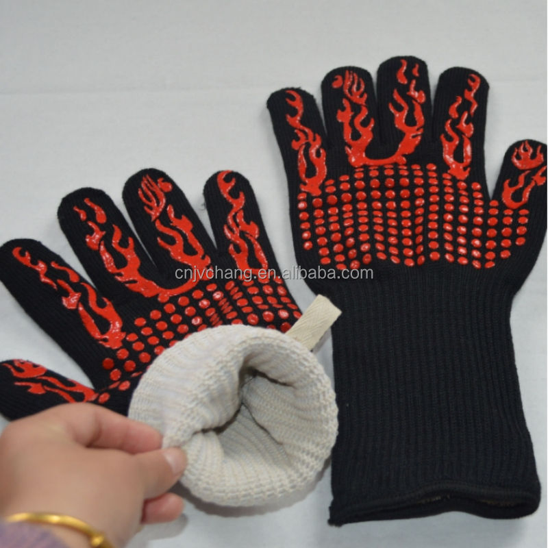 Good Quality BBQ Oven Gloves Heat Resistant Mitten Pizza Oven Gloves with Long Protective Sleeves Perfect for Kitchen Barbecue
