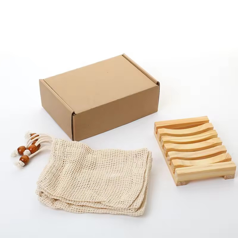 Hotel Eco-Friendly Biodegradable Self-Draining Bamboo Wooden Soap Dish