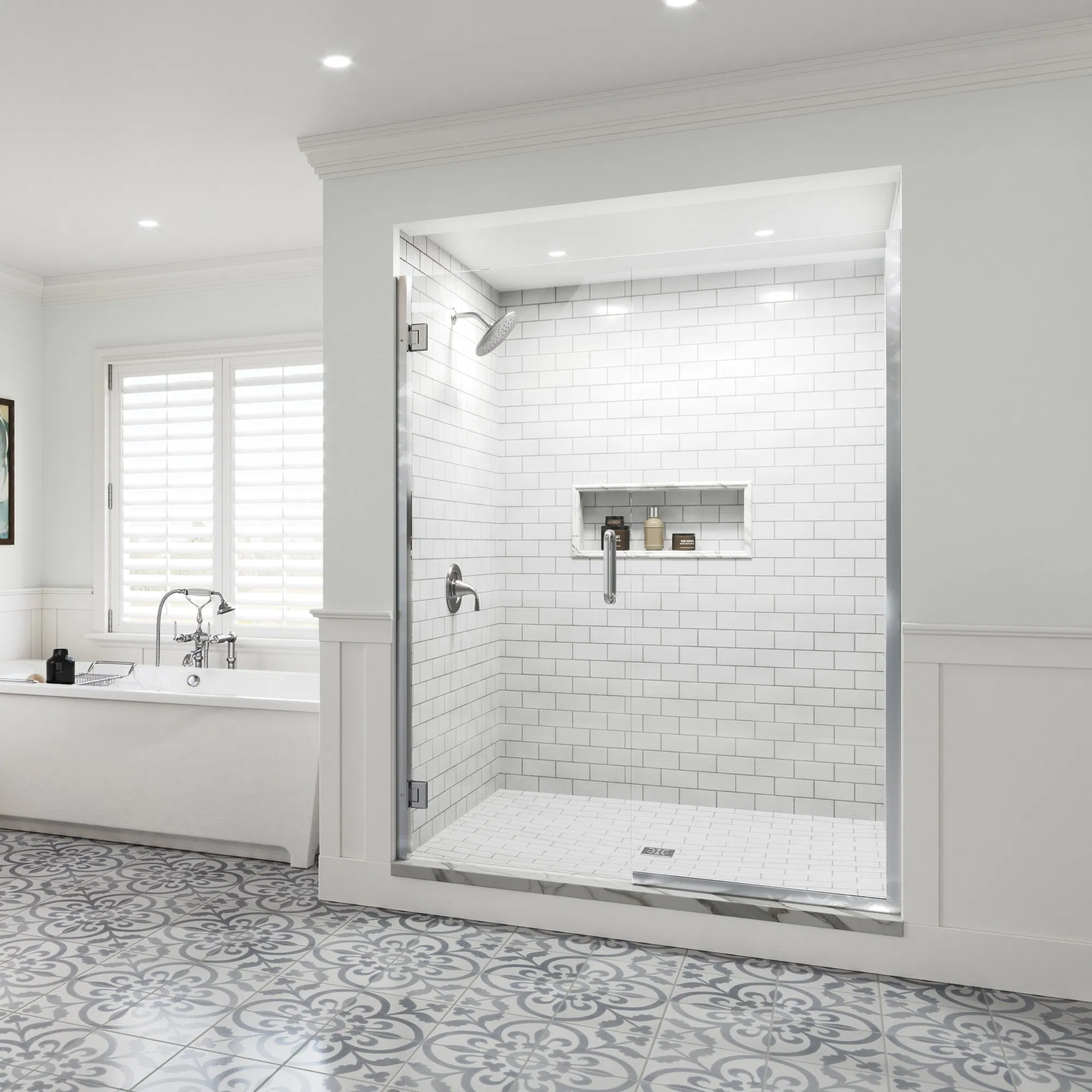 Durable Shower Room Swing Glass Door Design Shower Enclosure for Bathroom