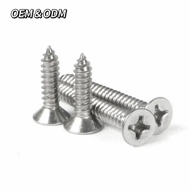 Pan Head Screw Wood Cross Self-Tapping Screw Phillips Full Thread Stainless Steel Self Tapping Screws for Metal