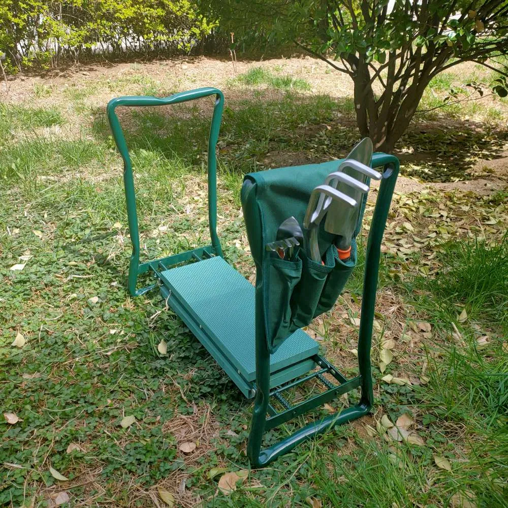Garden Kneeler with Thickening and Widening EVA Foam Cushion and Pouch and Gloves