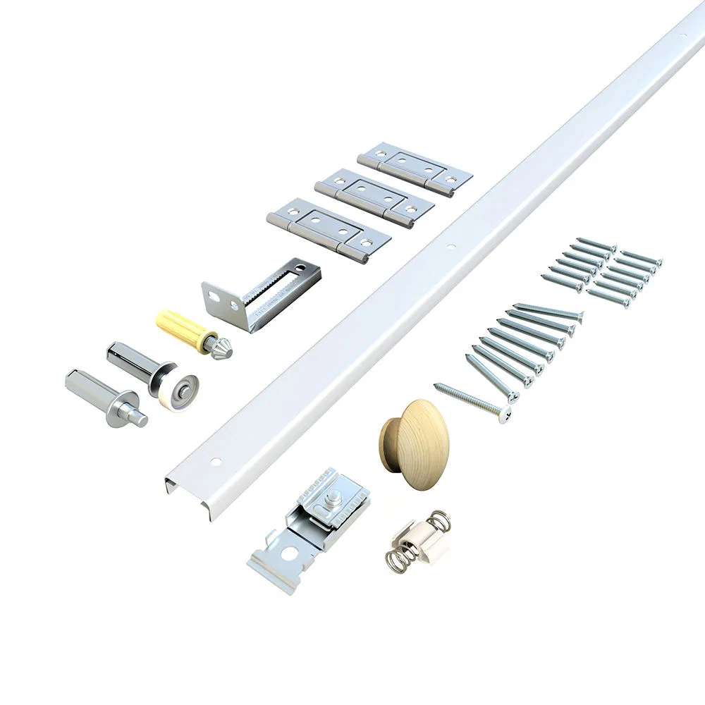 Kinmade Steel Track Closet Bi-Fold Door Hardware Set