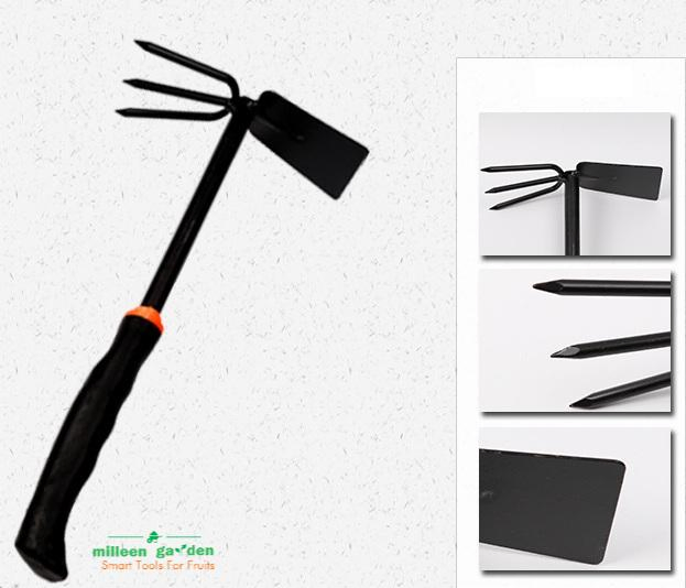 Garden Hoe Two-Sided Shovel Claw Rake Hand Digger for Plants 32 Cm