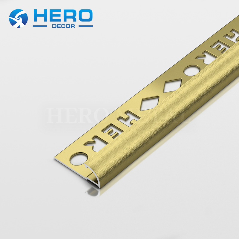 Aluminum Ceramic R Shape Strip for Kitchen Hero Metal High Quality Round Corner Container Tile Trim