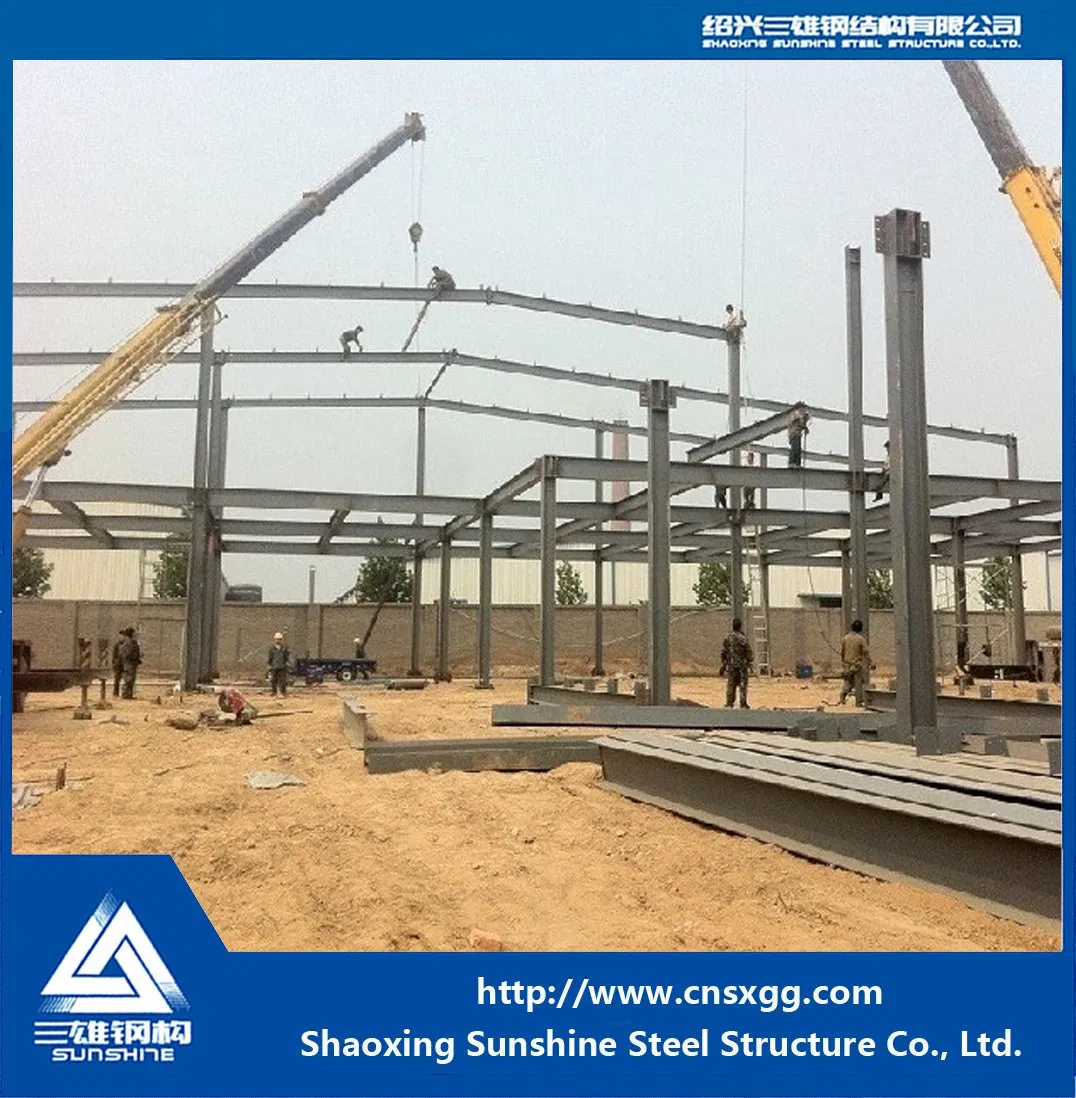 Steel Structure Construction Made of Steel Column, Truss, Girder Frame for Warehouse