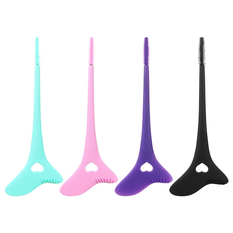 Multifunction Reusable Silicone Eyeliner Stencils Wing Tips Marscara Drawing and Lipstick Wearing Aid Face Cream Mask Applicator Silicone Eye Makeup Tool