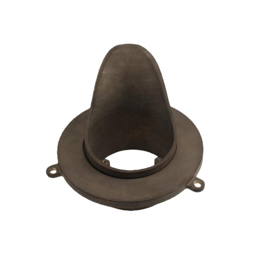 Nickel-Bronze Downspout Nozzle with No-Hub Connection