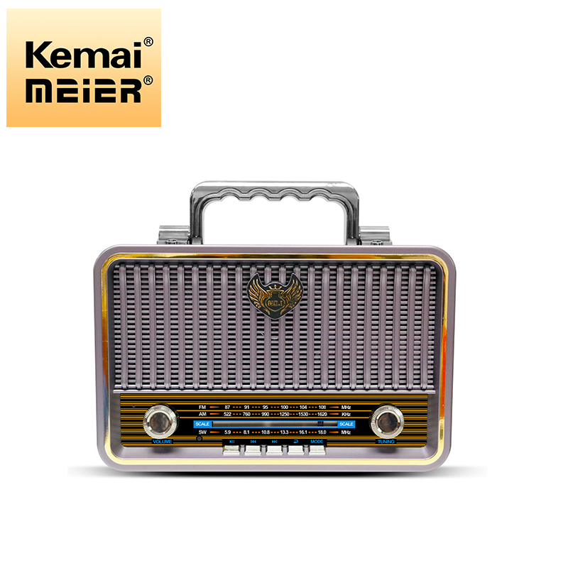 Factory Price 2024 Retro Wood Grain Portable Muitiband Radio Travel Player USB Bluetooth Audio Outdoor Speaker Wholesale Am FM Radio