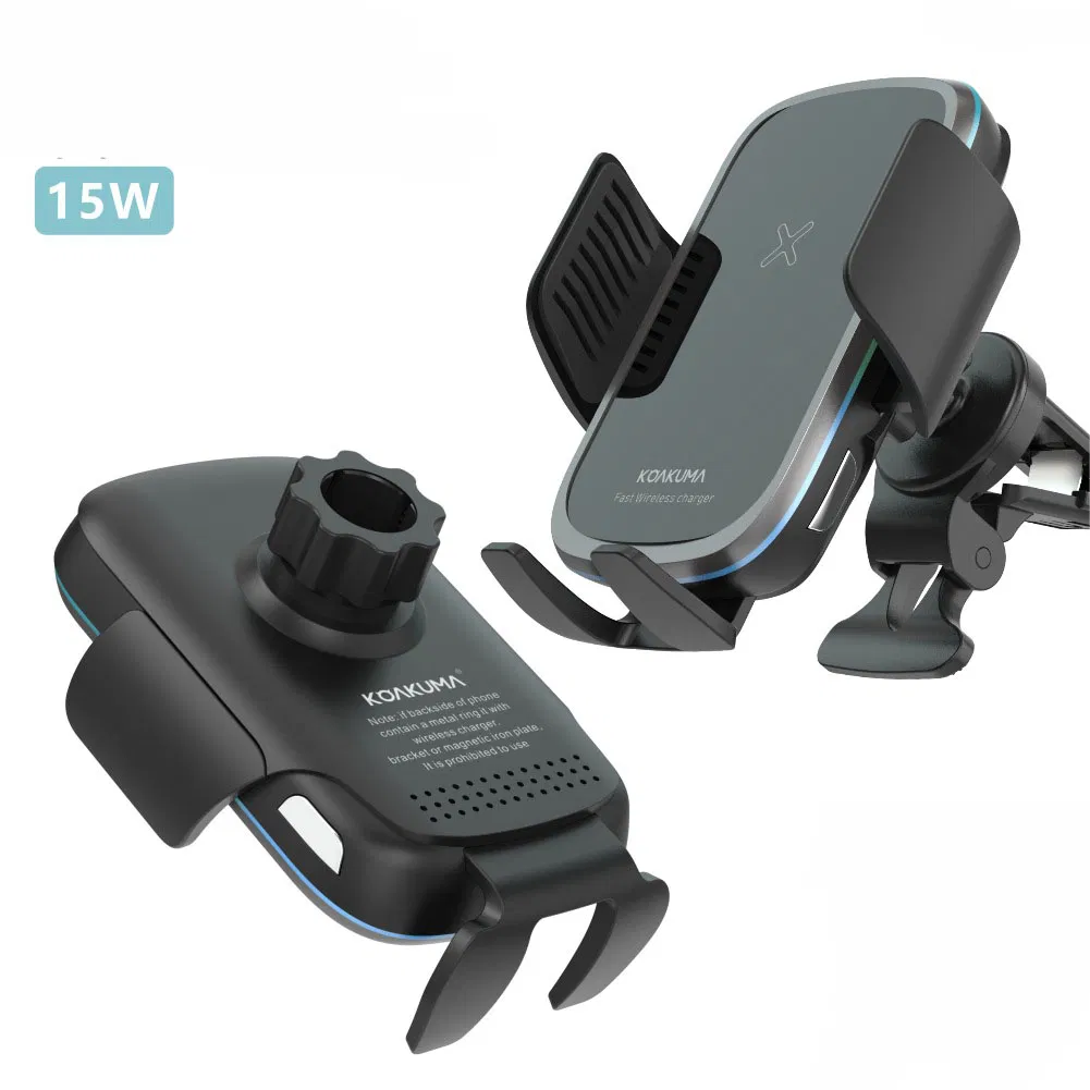 Магнитный держатель-зарядка для телефона в авто с LED-подсветкой