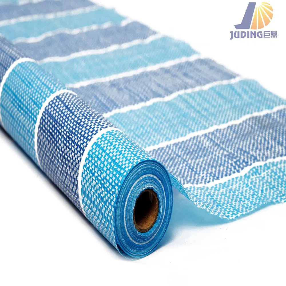 PE Poly Tarp Roll Tarpaulin Waterproof Color Stripe Roll