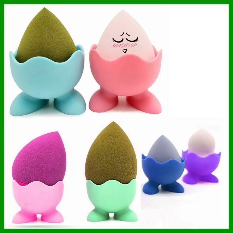 Silicone Powder Puff Storage Rack Silicone Egg Tray Powder Puff Drying Box