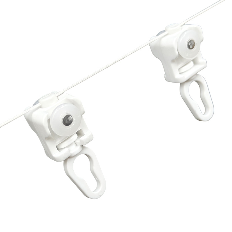 Curtain Tracks Accessories Wave Ripple Fold 16mm Width Glider Wheel Curtain Rail Plastic Glider Pulley Runners