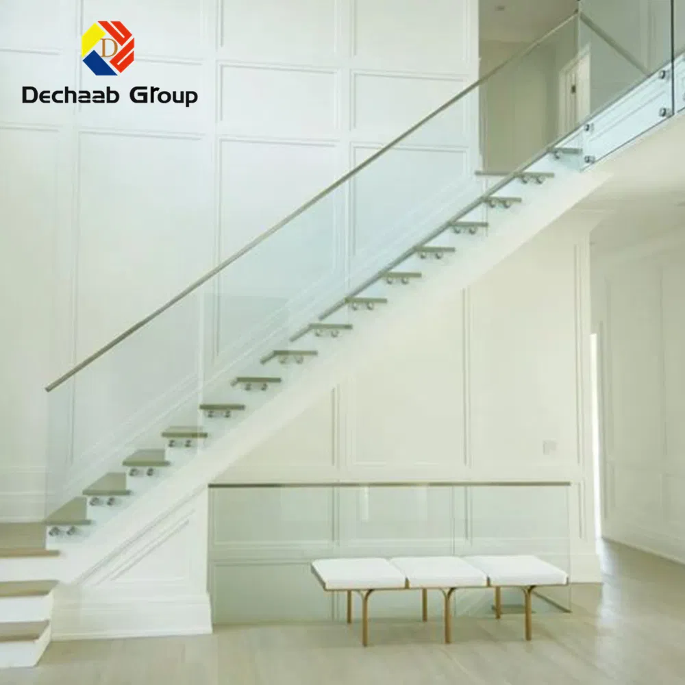 Glass Only No Frame Simple Design Easy Assembly Stair Railing