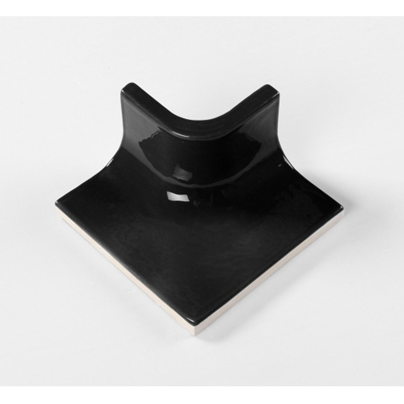 Interior Design Black Color Ceramic Trims Cove Base Tile in 80X100/80X80 Size