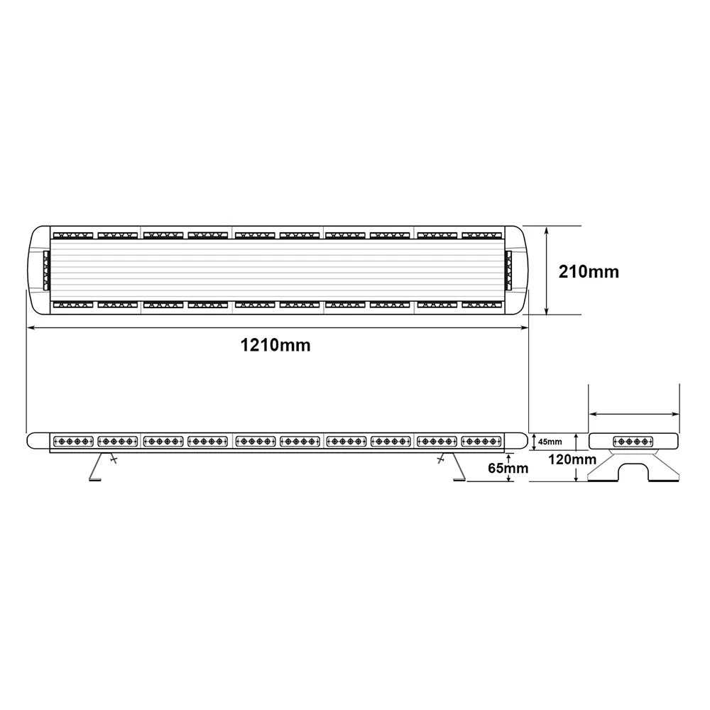 Световая балка и сирена для скорой помощи, 100 Вт, модель 517LC-Lt
