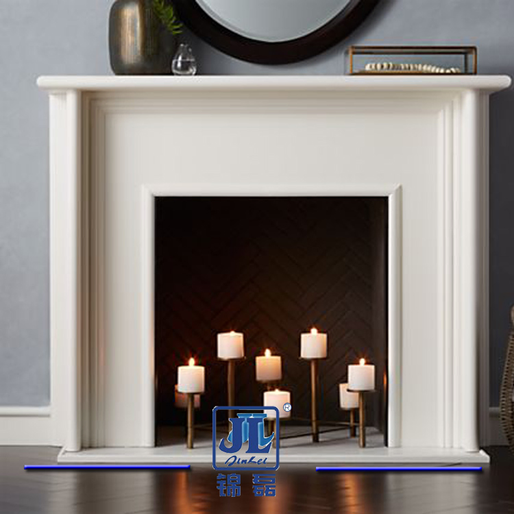 Hot Sale Mantel with Beige Marble and White Marble or Other Marble Colors to Be Made Into Carved Fireplace with European Styles