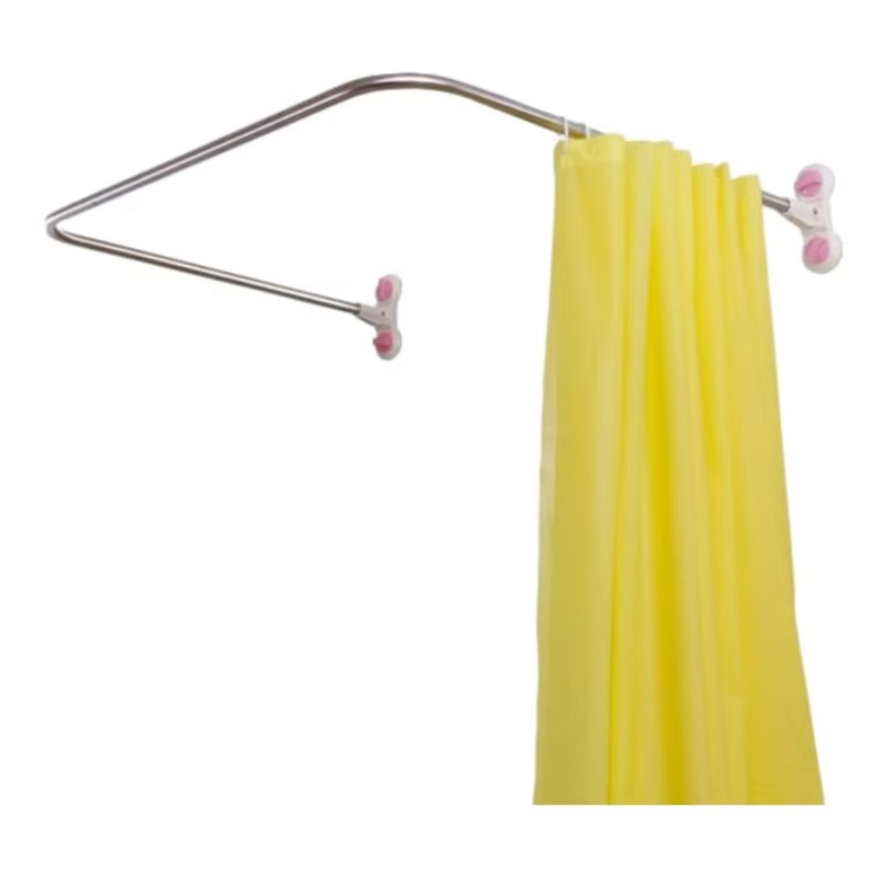 Promotional High Quality Anti-Slip Multi-Type Corner Decorative Shower Curtain Poles