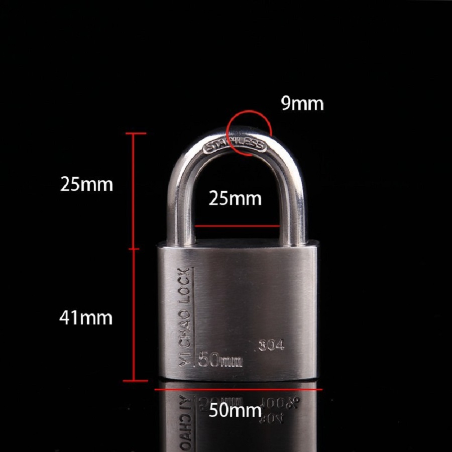 304 Stainless Steel Padlock Short Beam Anti-Theft Outdoor Household Padlock