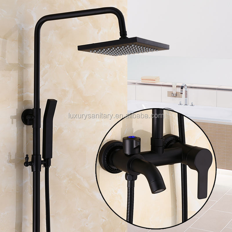 Hot Seller Brass Material Orb Black Color Bathroom Shower Set