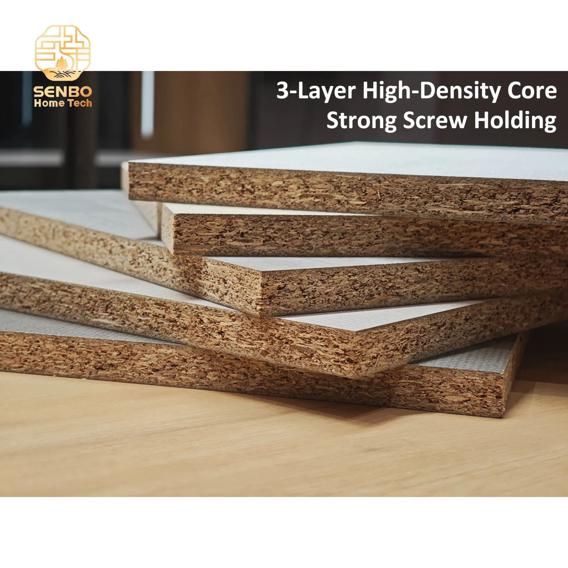 High Quality 1220X2440mm Water Resistant Solid Wood Chipboard Particle Board for Furniture
