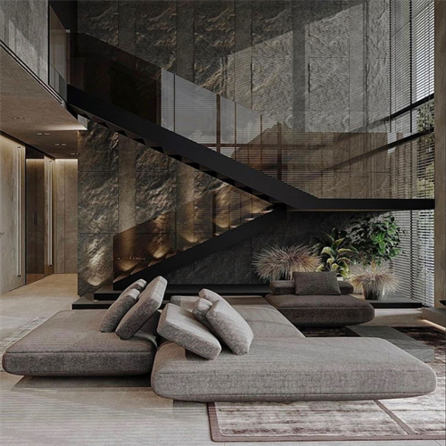 Refined Elegance Modern Design Custom Made Steel Straight Staircase