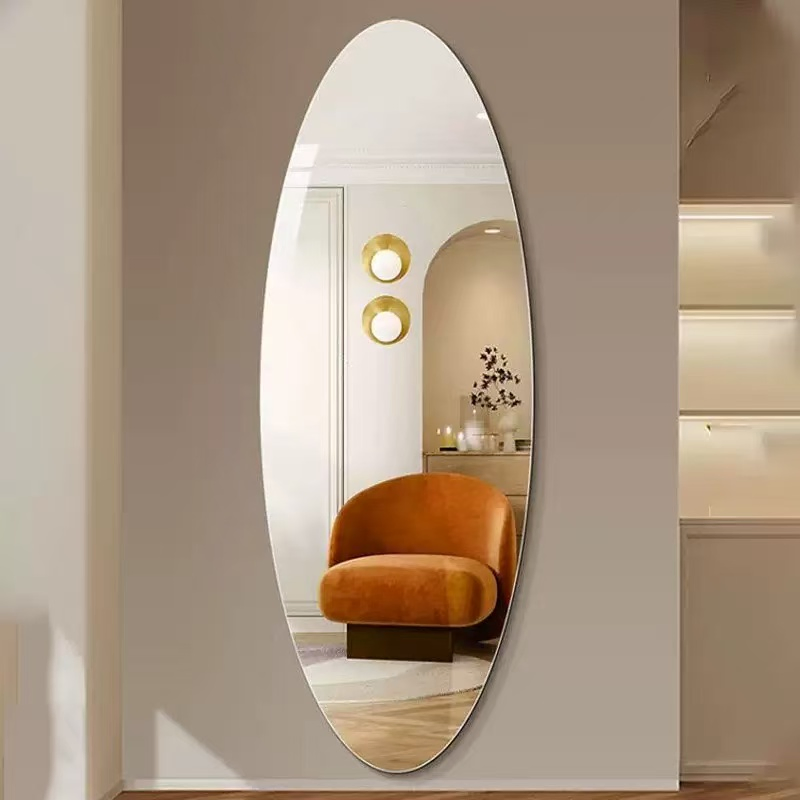 Ultra-Minimalist Frameless Bathroom Mirror, Three-Sided Protective Bathroom Mirror, Safeguarding Every Use.