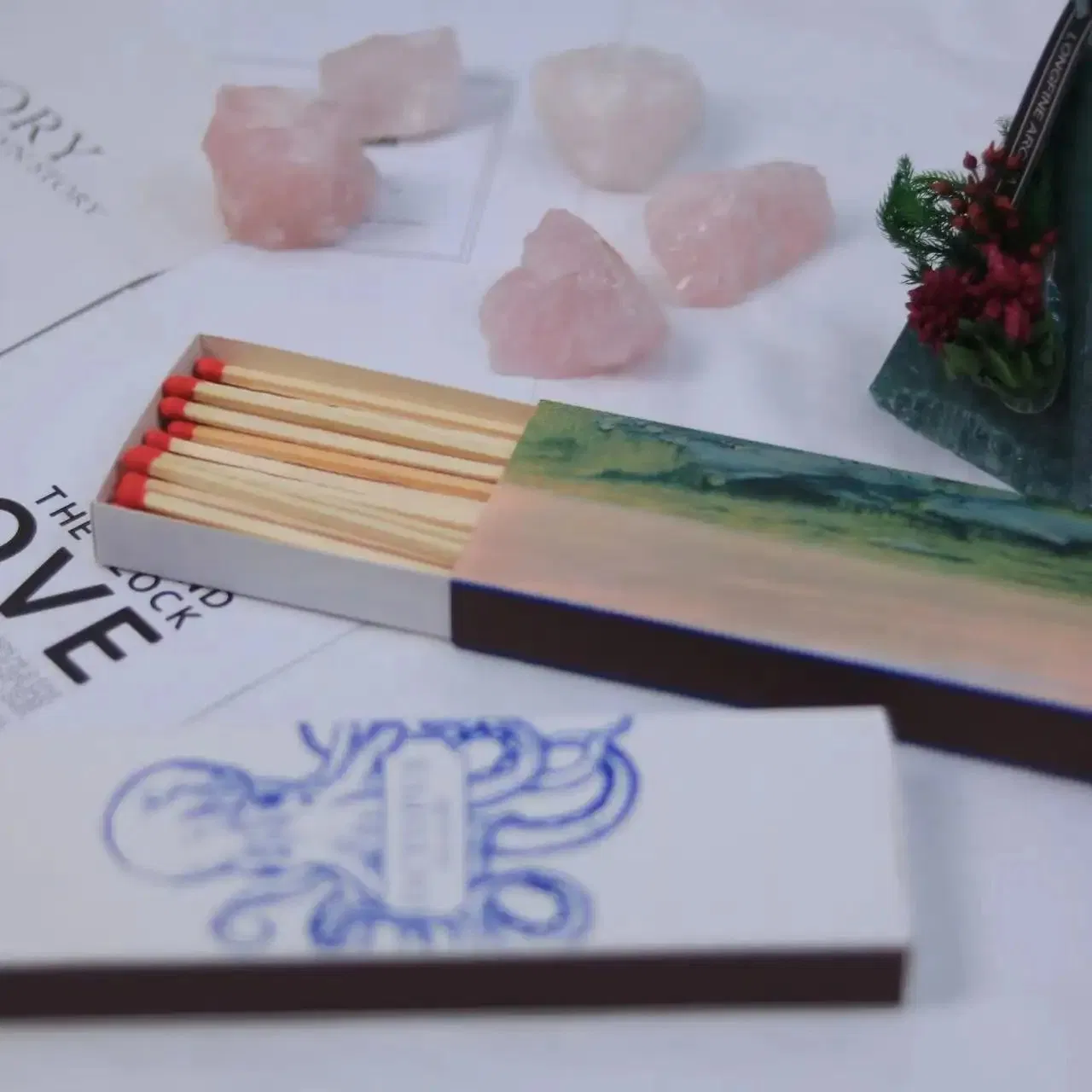 2025 New Customized Factory Boxed Extra Long Matches with a 20cm Candle Customized Logo Boxed Matches