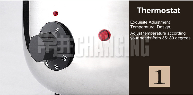 Changing Kitchen Appliance Stainless Steel Soup Warmer (HT-502D)