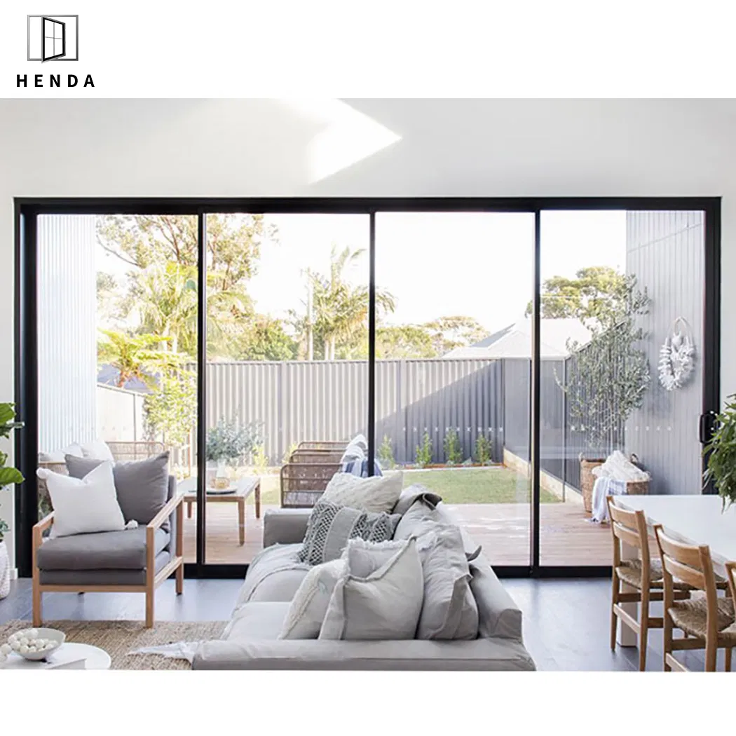 Hurricane Proof Impact High Quality Cheap Unbreakable Aluminum Balcony Patio Sliding Glass Door