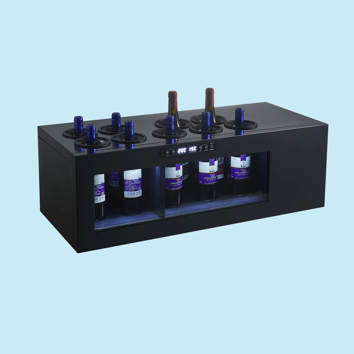 Dual Zone 9 Bottles Counter-Top Wine Cooler