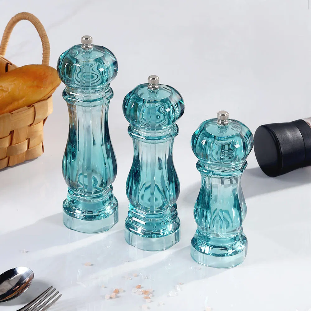 Premium Lovely Plastic Acrylic Salt & Pepper Mill Shaker Grinder Copper Plated