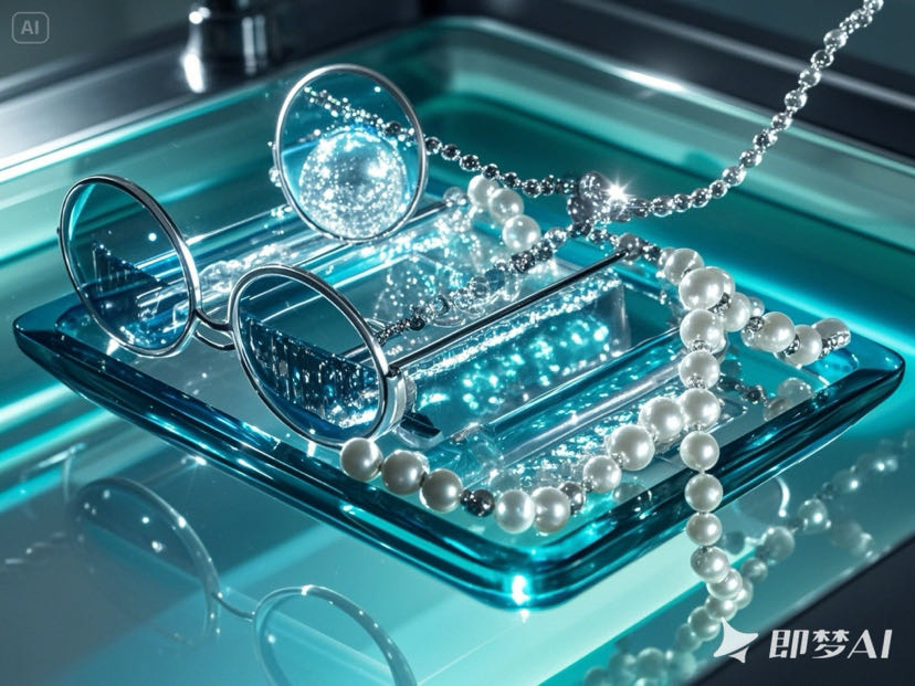 This Portable Ultrasonic Cleaner Is Used for Cleaning Jewelry Glasses and Vegetables