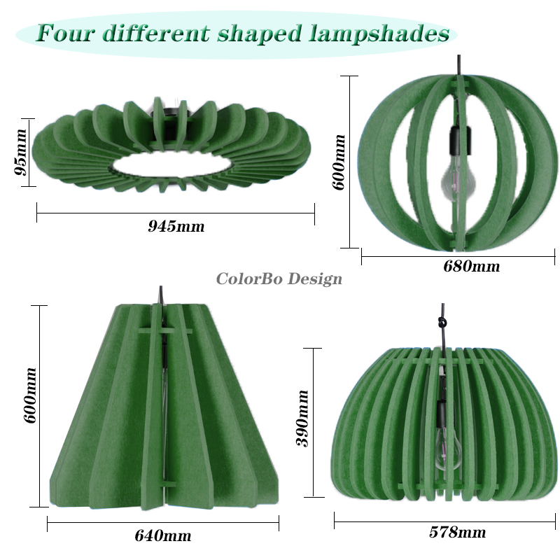 Premium Polyester Fiber Light-Diffusing Glare-Reducing Felt Lampshade for Modern Space Lighting