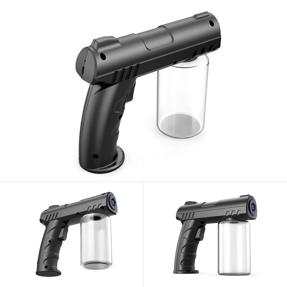 Handheld K7 Beauty Barber Cordless Automatic Spray Nano Atomizer Sprayer Disinfection Gun with Blue Light